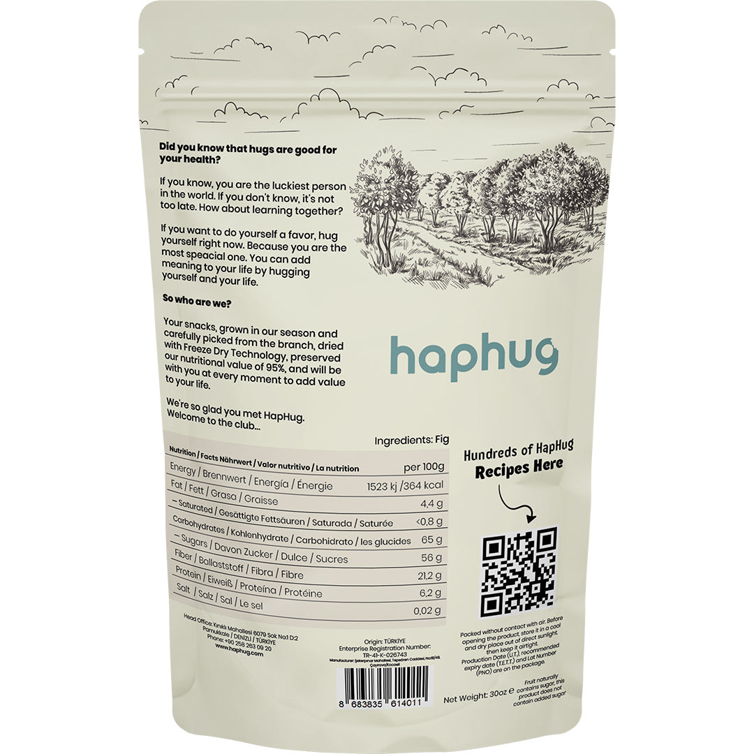 HapHug Freeze Dried Fig  Vegan Friendly, No Sugar Added, 100% Natural