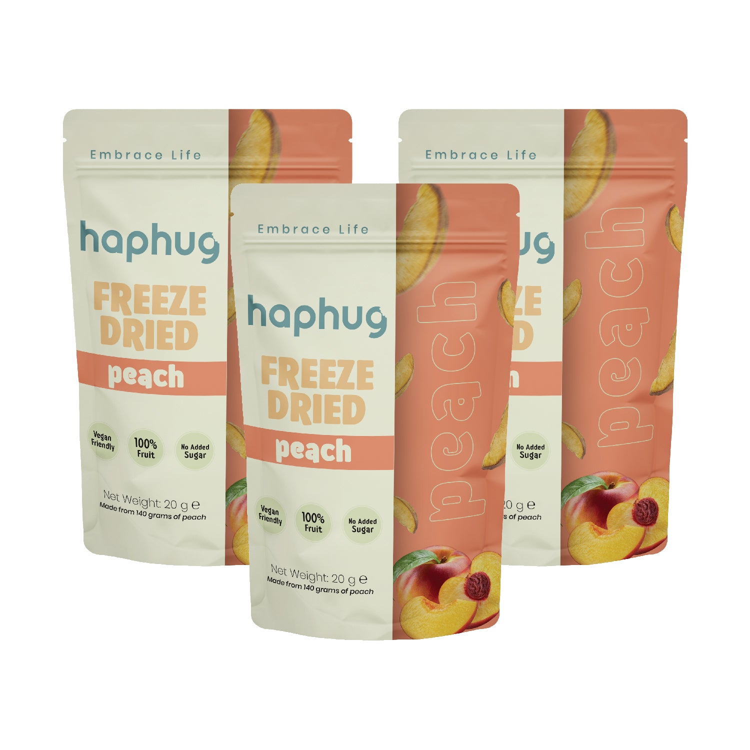 HapHug Freeze Dried Peach Triple Pack