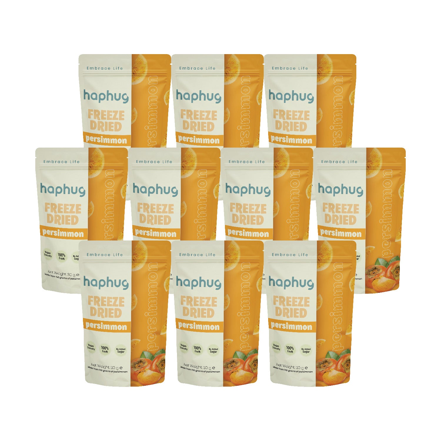 HapHug Freeze Dried Persimmon 10 Pack