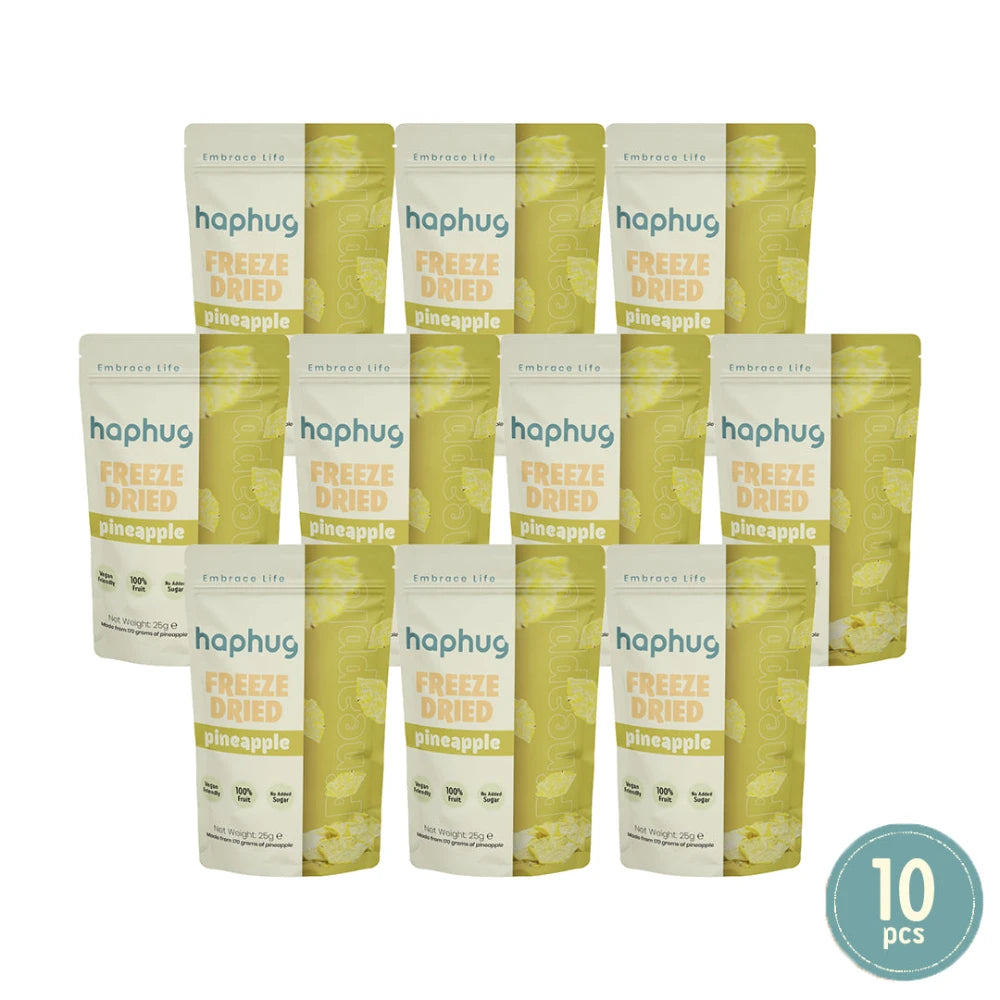 HapHug Freeze Dried Pineapple 10 Pack