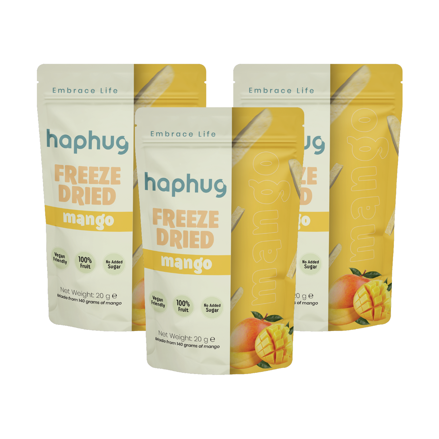 HapHug Freeze Dried Mango Triple Pack 