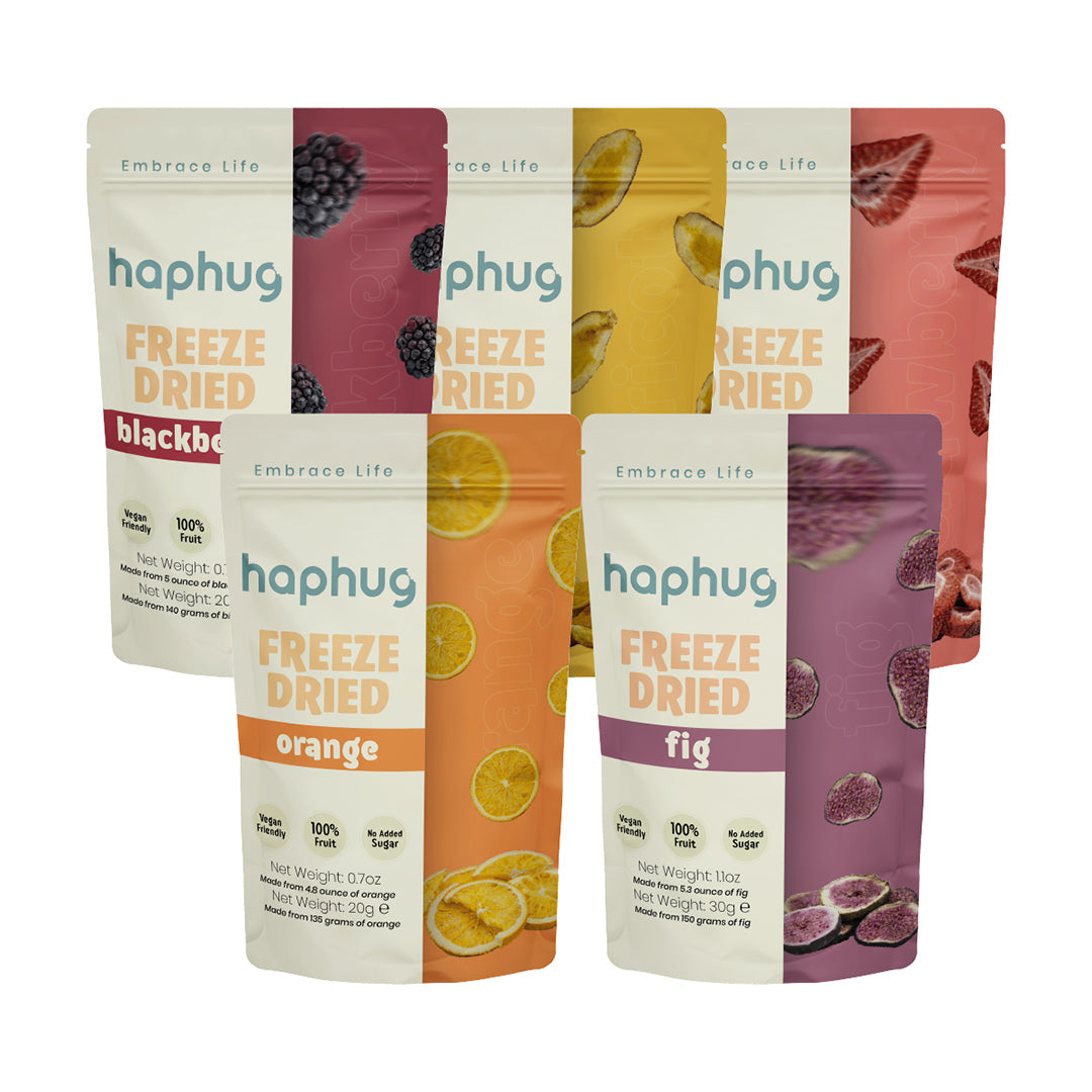 HapHug Freeze Dried 4 Seasons Pack Vegan Friendly, No Sugar Added, 100% Natural
