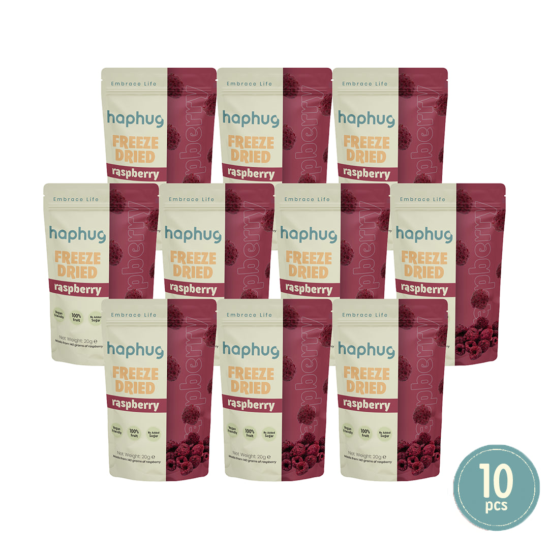 HapHug Freeze Dried Raspberry 10 Pack